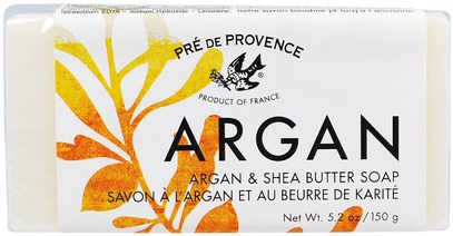 European Soaps, LLC, Pre de Provece, Argan & Shea Butter Soap Bar, 5.2 oz (150 g) ,حمام، الجمال، الصابون