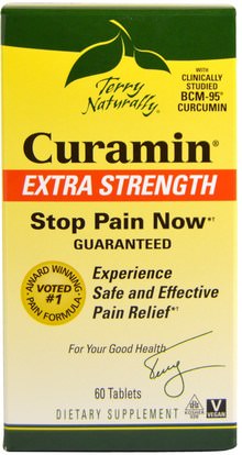 EuroPharma, Terry Naturally, Curamin, Extra Strength, 60 Tablets ,المكملات الغذائية، مضادات الأكسدة، الكركمين، كورامين
