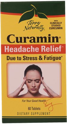 EuroPharma, Terry Naturally, Curamin, Headache Relief, 60 Tablets ,الصحة