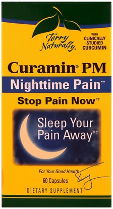 EuroPharma, Terry Naturally, Curamin PM, Nighttime Pain, 60 Capsules ,الصحة
