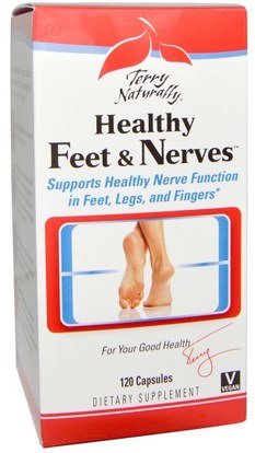 EuroPharma, Terry Naturally, Healthy Feet & Nerves, 120 Capsules ,والصحة، ومكافحة الإجهاد