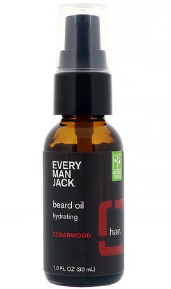 Every Man Jack, Beard Oil, Hydrating, Cedarwood, 1.0 fl oz (30 ml) ,الصحة، الرجال
