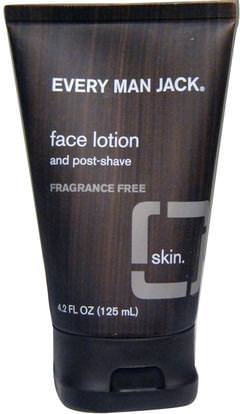 Every Man Jack, Face Lotion, Fragrance Free, 4.2 fl oz (125 ml) ,الجمال، العناية بالوجه، الجلد، الكريمات المستحضرات، الأمصال