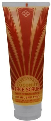 Everyday Coconut, Face Scrub, Daily Rejuvenation, For All Skin Types, 8 oz (228 g) ,الجمال، تقشير الوجه، العناية بالوجه، منظفات الوجه