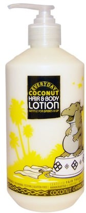 Everyday Coconut, Hair & Body Lotion, Gentle for Babies & Up, Coconut Chamomile, 16 fl oz (475 ml) ,حمام، الجمال، غسول الجسم، إمرأة، لوسيون