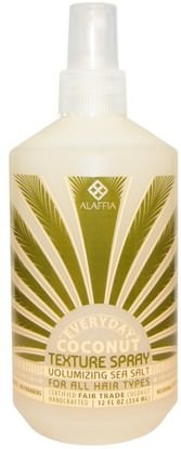 Everyday Coconut, Texture Spray, For All Hair Types, Volumizing Sea Salt, 12 fl oz (354 ml) ,حمام، الجمال، تصفيف الشعر هلام