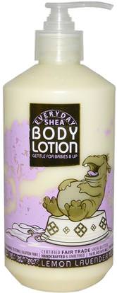 Everyday Shea, Body Lotion, Gentle for Babies on Up, Lemon-Lavender, 16 fl oz (475 ml) ,حمام، الجمال، غسول الجسم، إمرأة، لوسيون