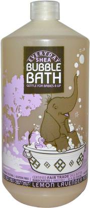 Everyday Shea, Bubble Bath, Gentle For Babies And Up, Lemon Lavender, 32 fl oz (950 ml) ,الأطفال الصحة، حمام الاطفال، فقاعة حمام، الاطفال فقاعة حمام