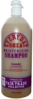 Everyday Shea, Moisturizing Shampoo, Lavender, 32 fl oz (950 ml) ,حمام، الجمال، الشعر، فروة الرأس، الشامبو، مكيف