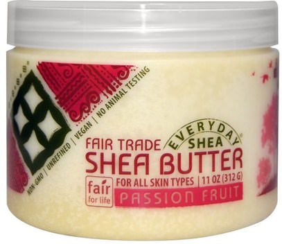 Everyday Shea, Shea Butter, Passion Fruit, 11 oz (312 g) ,حمام، الجمال، زبدة الشيا