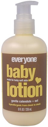 Everyone, Baby Lotion, Gentle Calendula + Oat, 8 fl oz (236 ml) ,حمام، الجمال، غسول الجسم، غسول الطفل، تشيلدرنز الصحة