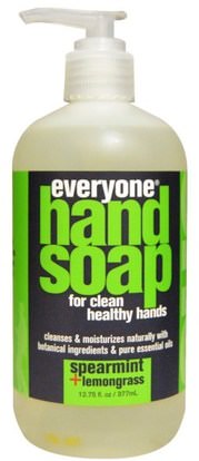 Everyone, Hand Soap, Spearmint + Lemongrass, 12.75 fl oz (377 ml) ,حمام، الجمال، الصابون