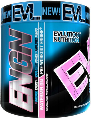 EVLution Nutrition, ENGN Pre-Workout, Watermelon, 7.9 oz (252 g) ,الرياضة، تجريب، العضلات
