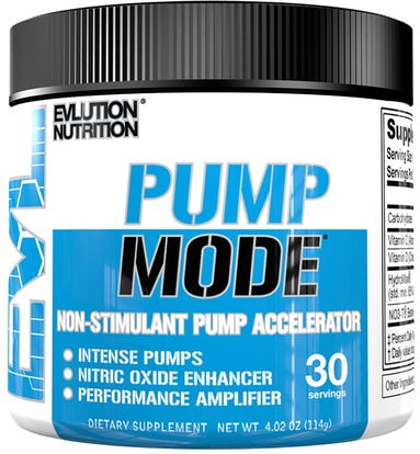 EVLution Nutrition, PumpMode, 4.02 oz (114 g) ,والرياضة، تجريب