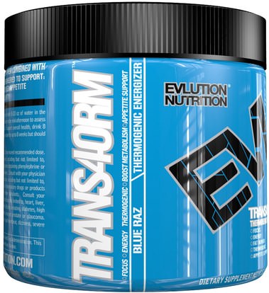 EVLution Nutrition, Trans4orm, Blue Raz, 5.2 oz (147 g) ,والصحة، والطاقة، والرياضة