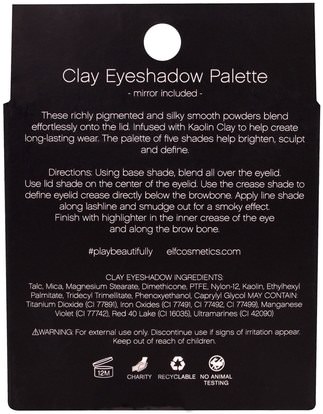 عيون E.L.F. Cosmetics, Clay Eyeshadow Palette, Saturday Sunsets, 0.26 oz (7.5 g )