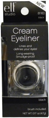 عيون E.L.F. Cosmetics, Cream Eyeliner, Black, 0.17 oz (4.7 g)