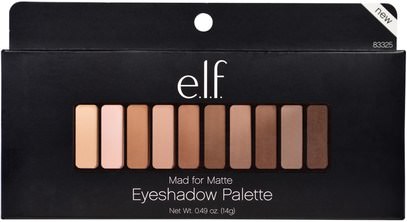 عيون E.L.F. Cosmetics, Mad for Matte, Eyeshadow Palette, 0.49 oz (14 g)