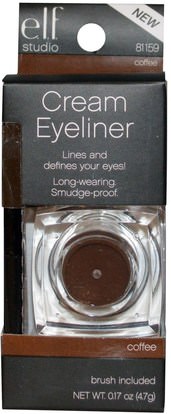 عيون E.L.F. Cosmetics, Studio Cream Eyeliner, Coffee, 0.17 oz (4.7 g)