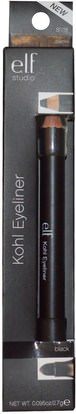 عيون E.L.F. Cosmetics, Studio Kohl Eyeliner, Black, 0.095 oz (2.7 g)