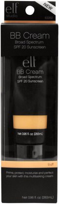 وجه E.L.F. Cosmetics, BB Cream, SPF 20 Sunscreen, Buff, 0.96 fl oz (28.5 ml)