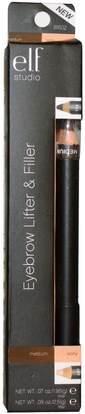 وجه E.L.F. Cosmetics, Eyebrow Lifter & Filler, Ivory/Medium.07 oz (1.95 g)/ 0.9 oz (2.5 g)