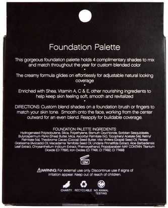 وجه E.L.F. Cosmetics, Foundation Palette, Fair/Light, 0.43 oz (12.4 g)