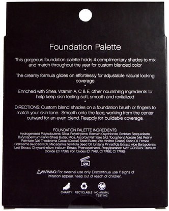 وجه E.L.F. Cosmetics, Foundation Palette, Light/Medium, 0.43 oz (12.4 g)