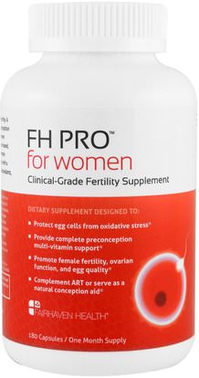Fairhaven Health, FH Pro for Women, Clinical-Grade Fertility Supplement, 180 Capsules ,والمكملات الغذائية، والمرأة المثلية