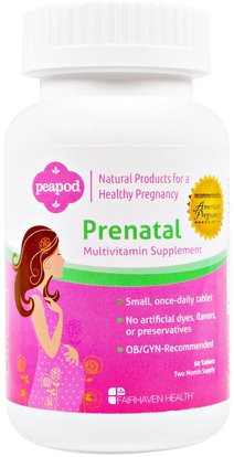 Fairhaven Health, Prenatal Mutlivitamin Supplement, 60 Tablets ,الفيتامينات، الفيتامينات قبل الولادة
