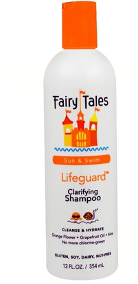Fairy Tales, Clarifying Shampoo, Lifeguard, Sun & Swim, 12 fl oz (354 ml) ,حمام، الجمال، دقة بالغة، فروة الرأس، الشامبو