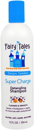 Fairy Tales, Detangling Shampoo, Super Charge, Tangle Tamers, 12 fl oz (354 ml) ,حمام، الجمال، دقة بالغة، فروة الرأس، الشامبو