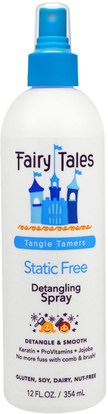 Fairy Tales, Detangling Spray, Static Free, Tangle Tamers, 12 fl oz (354 ml) ,والصحة، وهلام تصفيف الشعر