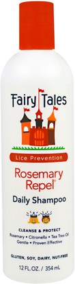 Fairy Tales, Rosemary Repel Daily Shampoo, Lice Prevention, 12 fl oz (354 ml) ,حمام، الجمال، دقة بالغة، فروة الرأس، الشامبو