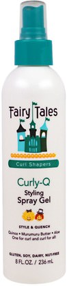 Fairy Tales, Styling Spray Gel, Curly-Q Curl Shapers, 8 fl oz (236 ml) ,حمام، الجمال، الشعر، فروة الرأس، تصفيف الشعر هلام