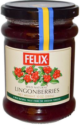Felix, Wild Natural Lingonberries, 10 oz (283 g) ,الطعام، الضمادات والتوابل، لينغونبيري لينجونبيريز