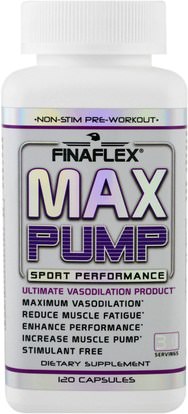 Finaflex, Max Pump, 120 Capsules ,والصحة، والطاقة، والرياضة، تجريب
