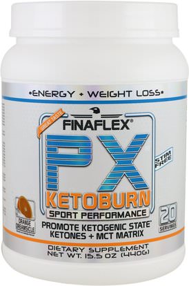 Finaflex, PX Ketoburn, Orange Dreamsicle, 15.5 oz (440 g) ,الطعام، كيتو، حبي، الصحة، حمية