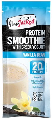 FlapJacked, Protein Smoothie With Greek Yogurt, Vanilla Bean, 1.5 oz (42 g) (Discontinued Item) ,الطعام، الوجبات الخفيفة، بروتين
