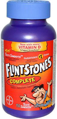 Flintstones, Complete, Childrens Multivitamin Supplement, 150 Chewable Tablets ,الفيتامينات، الفيتامينات المتعددة، الأطفال الفيتامينات