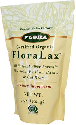 Flora, Certified Organic FloraLax, 7 oz (198 g) ,المكملات الغذائية، والألياف، والصحة، والإمساك
