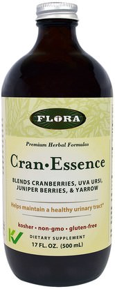 Flora, Cran-Essence, 17 fl oz (500 ml) ,الأعشاب، عصير التوت البري السائل