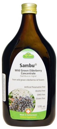 Flora, Dr. Dunner, Sambu, Wild Grown Elderberry Concentrate, 17 fl oz (500 ml) ,والصحة، والانفلونزا الباردة والفيروسية، إلديربيري (سامبوكوس)، والنباتات