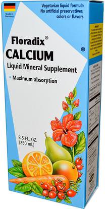 Flora, Floradix, Calcium, Liquid Mineral Supplement, 8.5 fl oz (250 ml) ,المكملات الغذائية، المعادن، الكالسيوم، الكالسيوم السائل، فلوراديكس النباتات