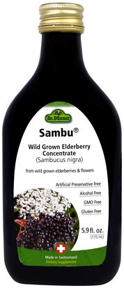 Flora, Sambu, Wild Grown Elderberry Concentrate, 5.9 fl oz (175 ml) ,والصحة، والانفلونزا الباردة والفيروسية، إلديربيري (سامبوكوس)، والنباتات