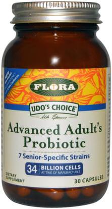 Flora, Udos Choice, Advanced Adults Probiotic, 30 Capsules ,المكملات الغذائية، البروبيوتيك