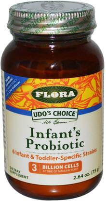 Flora, Udos Choice, Infants Probiotic, 2.64 oz (75 g) (Ice) ,المكملات الغذائية، البروبيوتيك، الأطفال البروبيوتيك