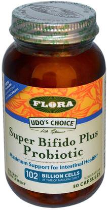 Flora, Udos Choice, Super Bifido Plus Probiotic, 30 Capsules ,المكملات الغذائية، البروبيوتيك