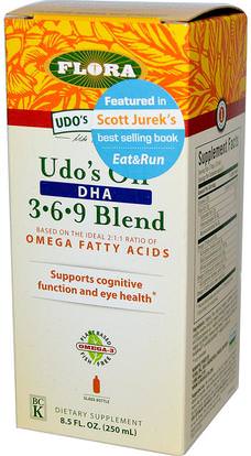 Flora, Udos Choice, Udos Oil, DHA 3 6 9 Blend, 8.5 fl oz (250 ml) ,مكملات غذائية، إيفا أوميجا 3 6 9 (إيبا دا)، دا، فلورا أودوس أويلز