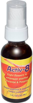 Flower Essence Services, Activ-8, Flower Essence & Essential Oil, 1 fl oz (30 ml) ,Herb-sa